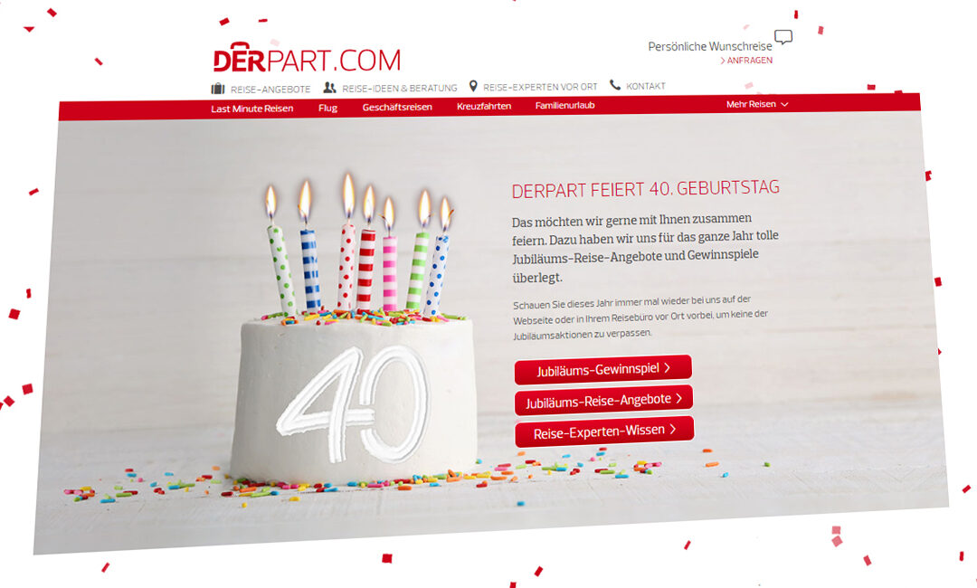Die Multichannel-Jubiläumsfeier zum 40. Geburtstag von DERPART